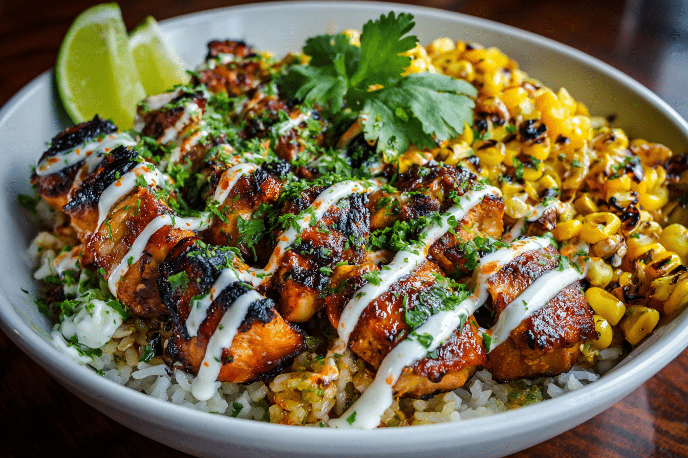 Easy Street Corn Chicken Rice Bowls – Bold, Creamy & Flavor-Packed