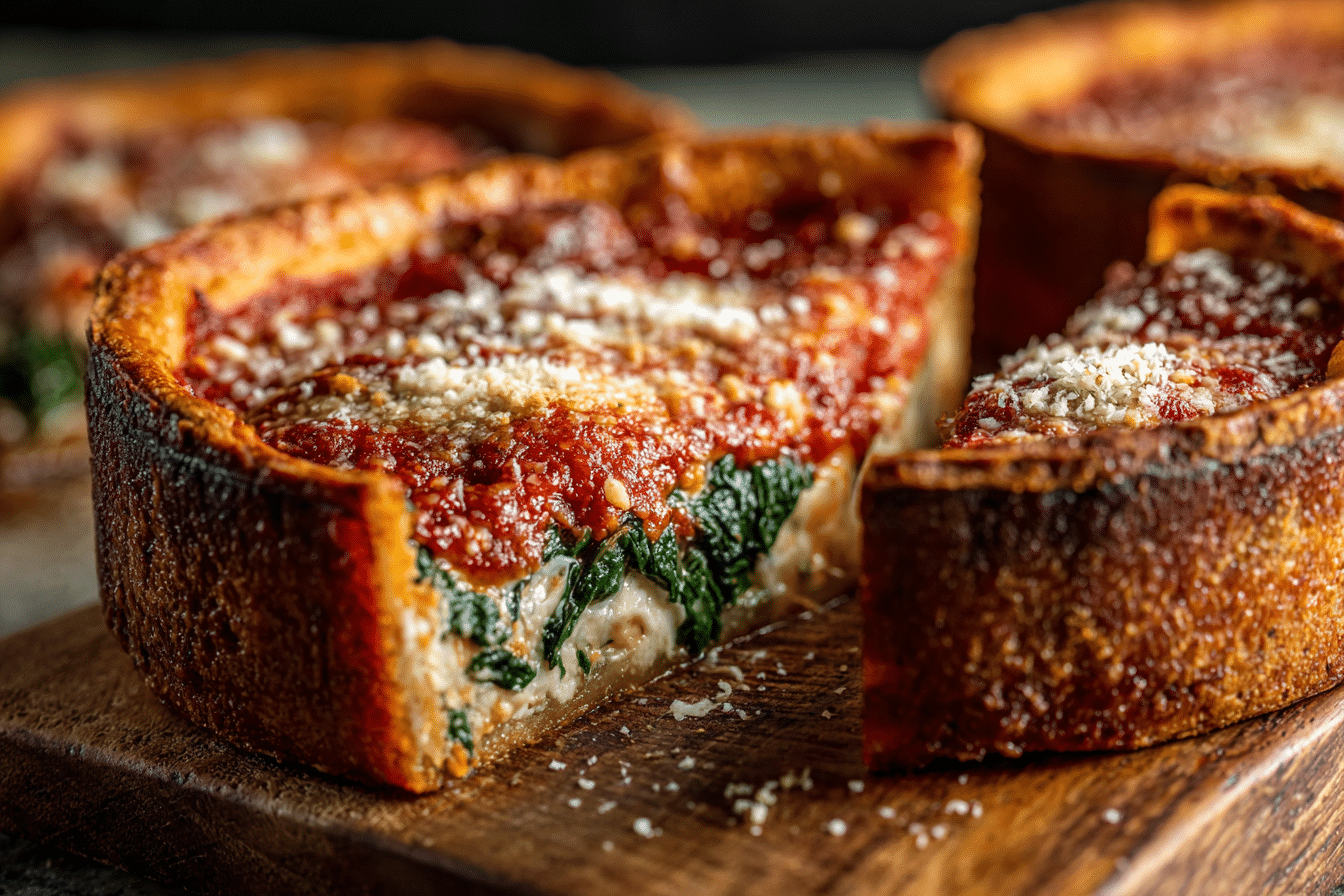 Homemade Chicago-Style Deep Dish Pizza: 10-Ingredient Legendary Savory Favorite