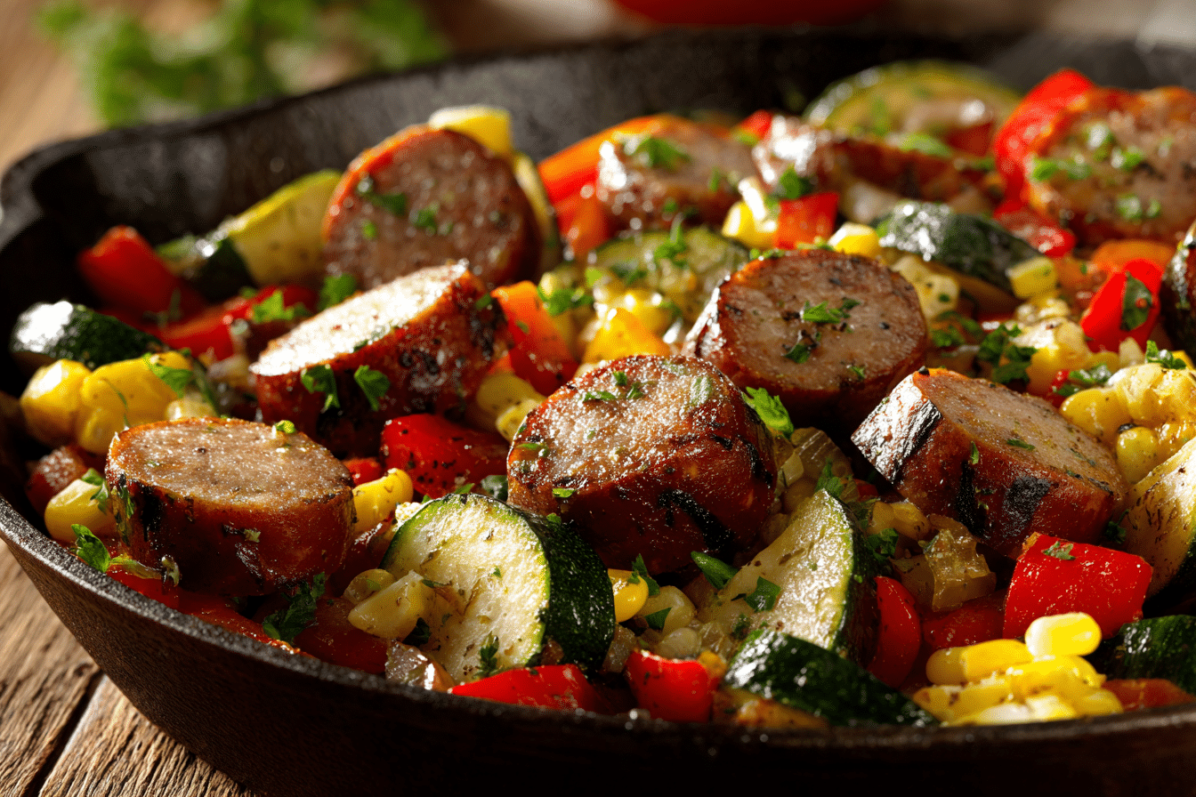 Sausage Veggie Skillet Bowl: 7-Ingredient Savory One-Pan Favorite