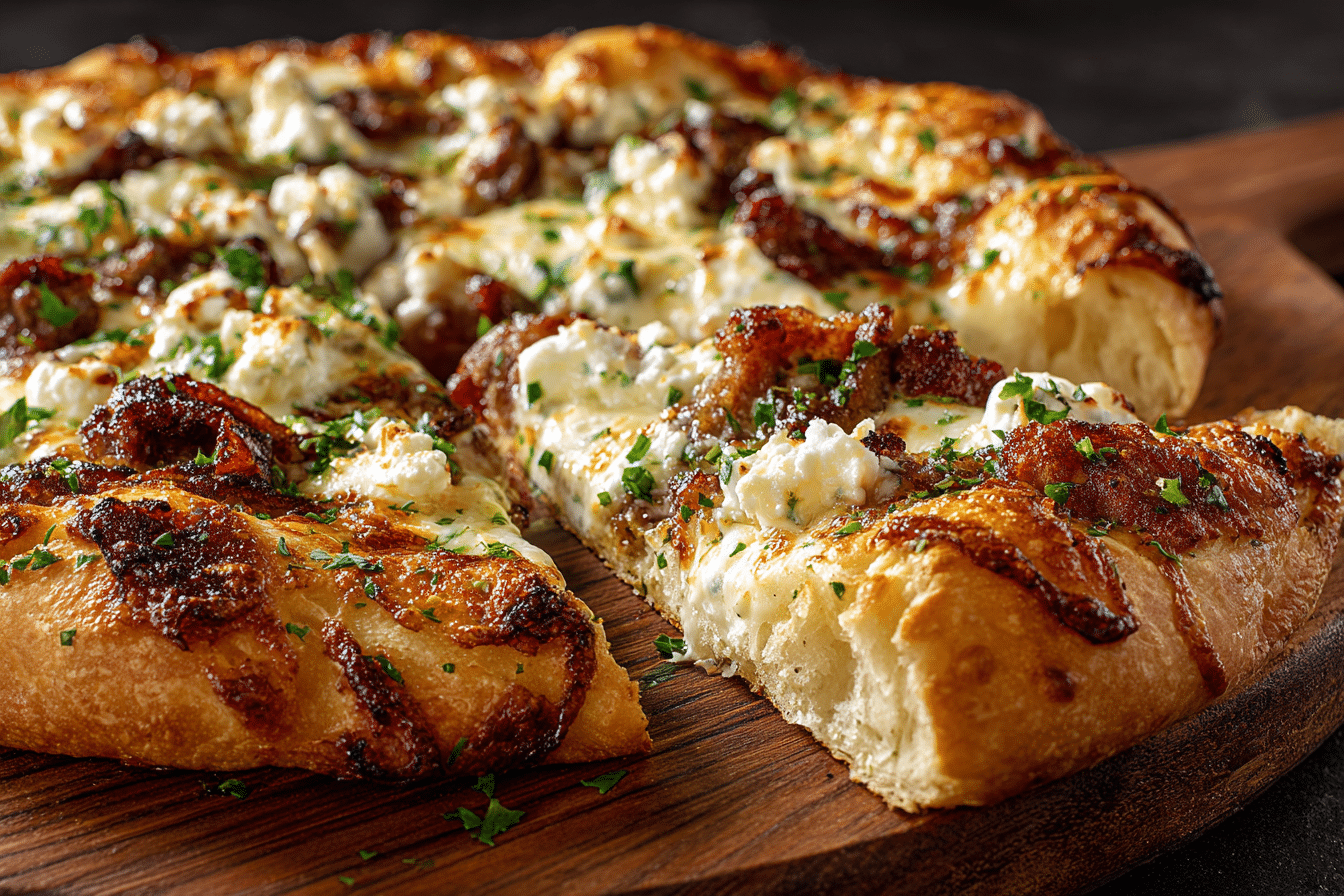 Hot Sausage Feta Honey Pizza: 5 Bold Sweet-Savory Layers